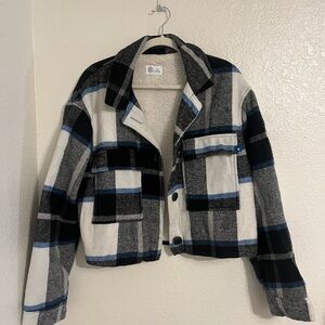 Hurley Sherpa Lined Blue/ Black Plaid Short